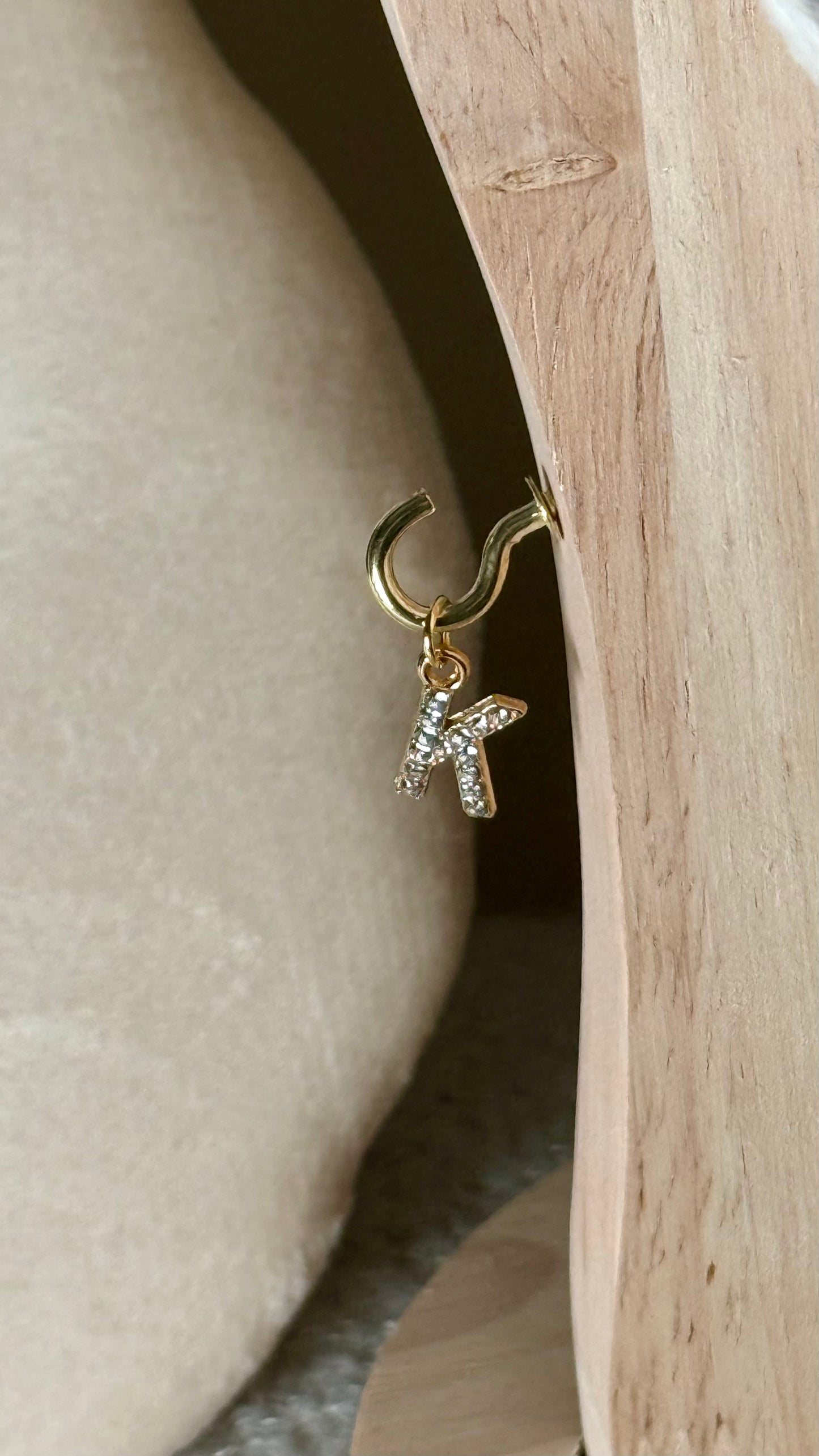 Charm lettre K brillant