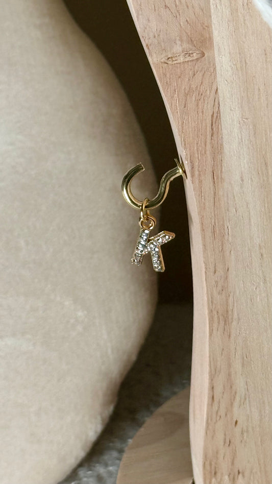Charm lettre K brillant