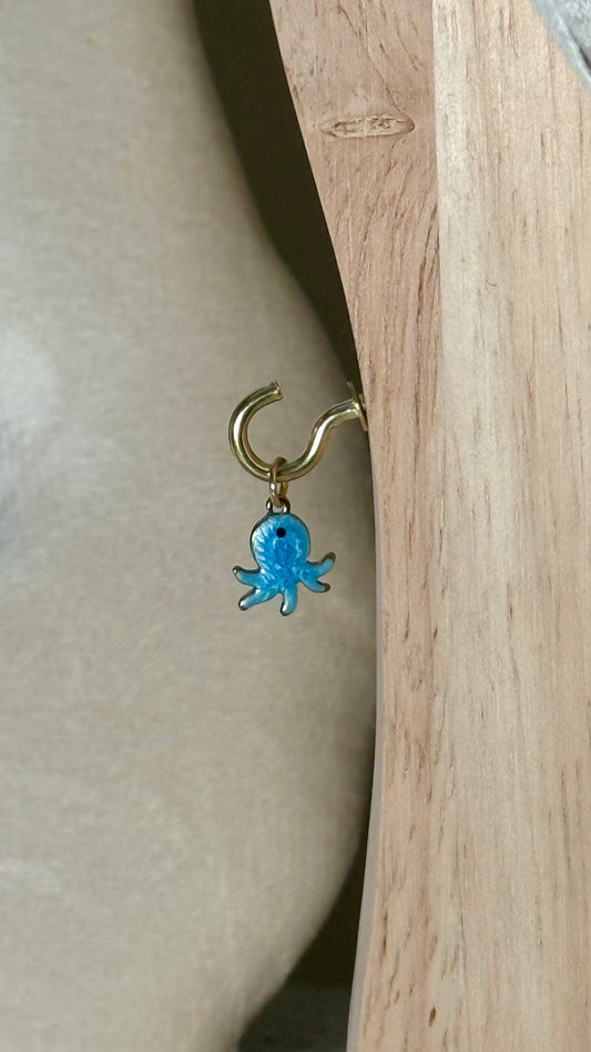 Charm pieuvre bleu