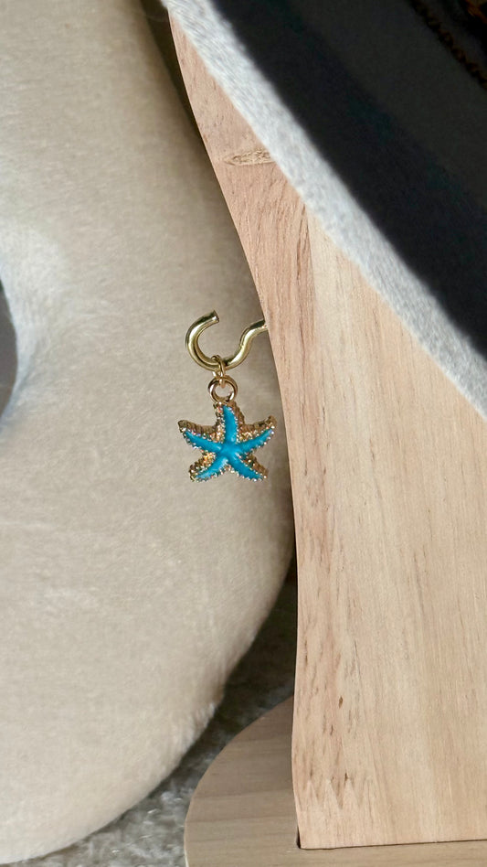 Charm étoile de mer bleu