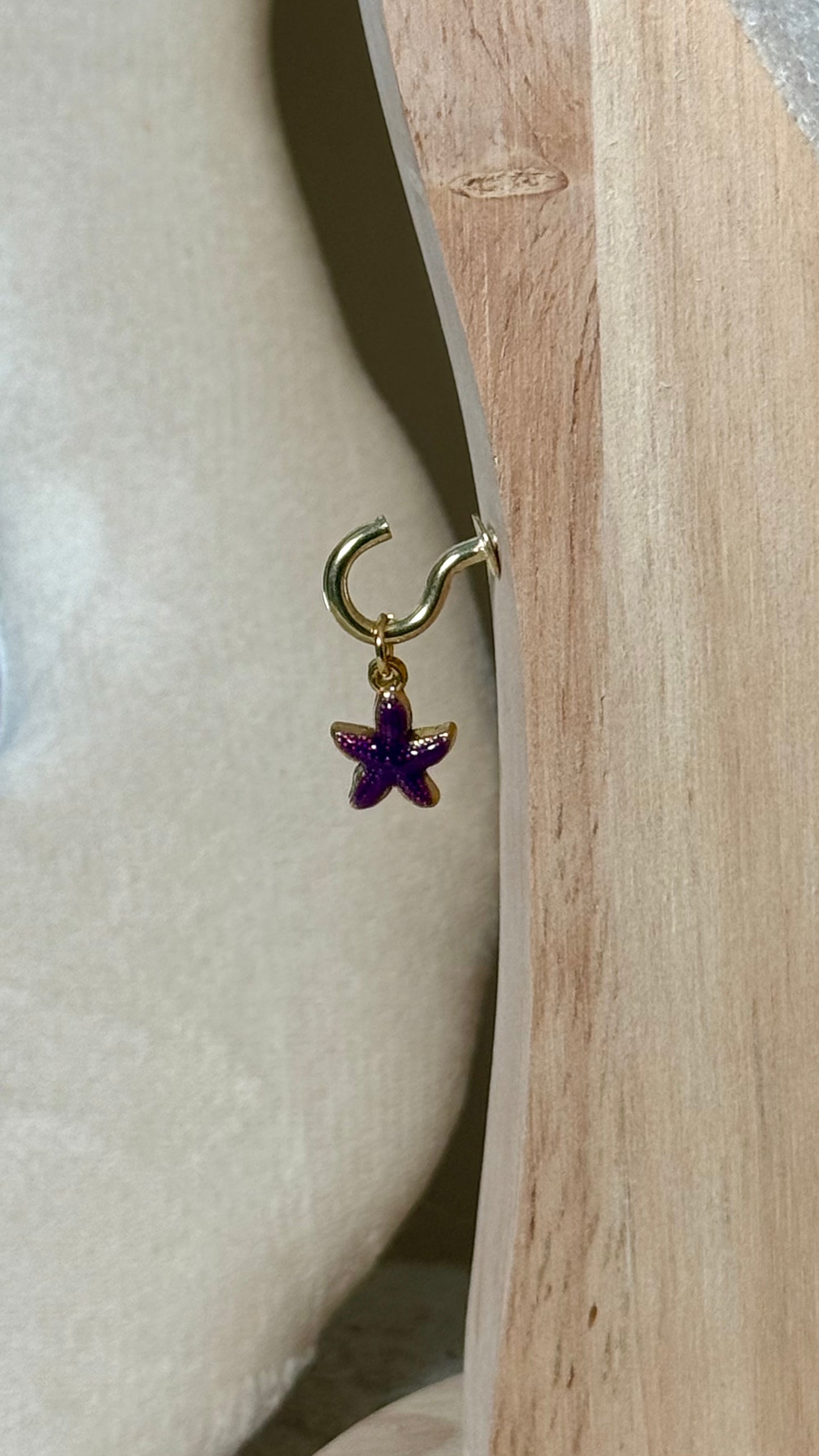 Charm étoile de mer mauve