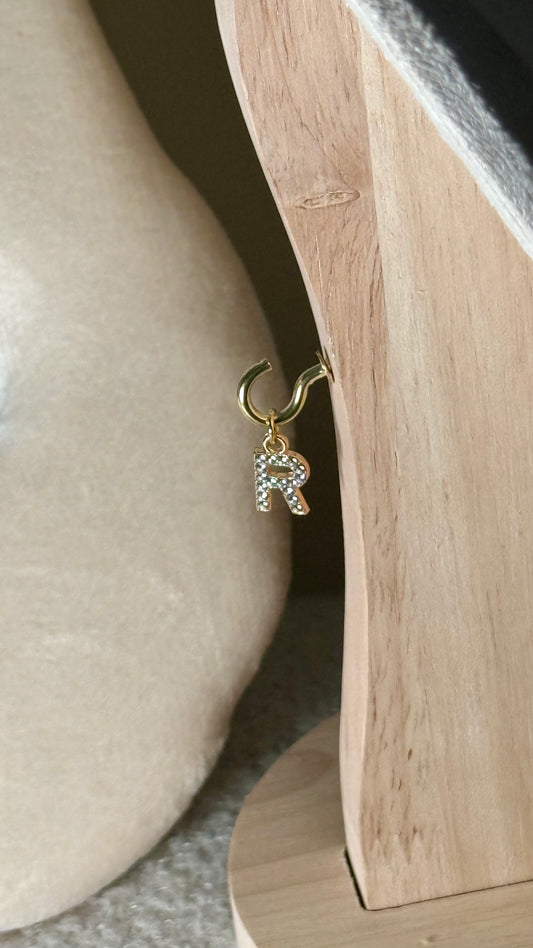 Charm lettre R brillant