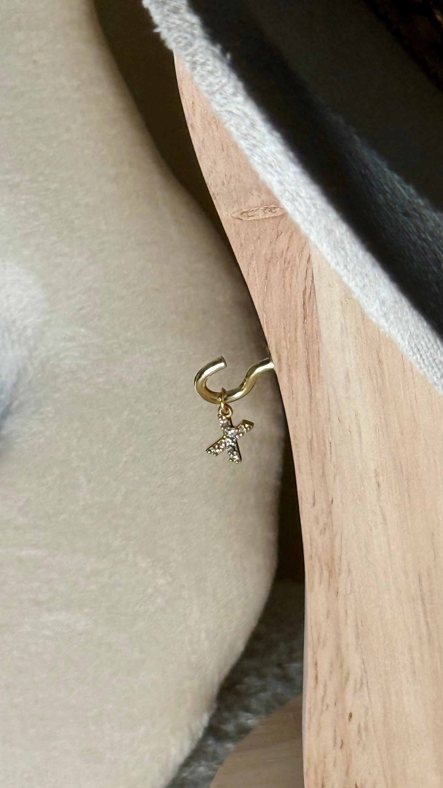 Charm lettre X strass
