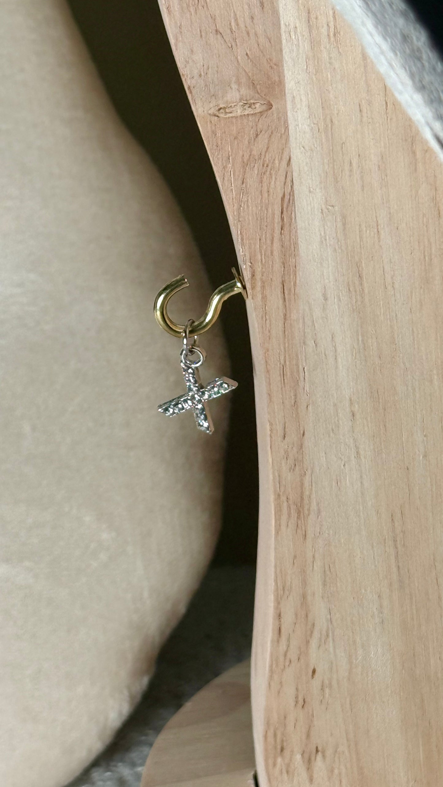 Charm lettre X argenté