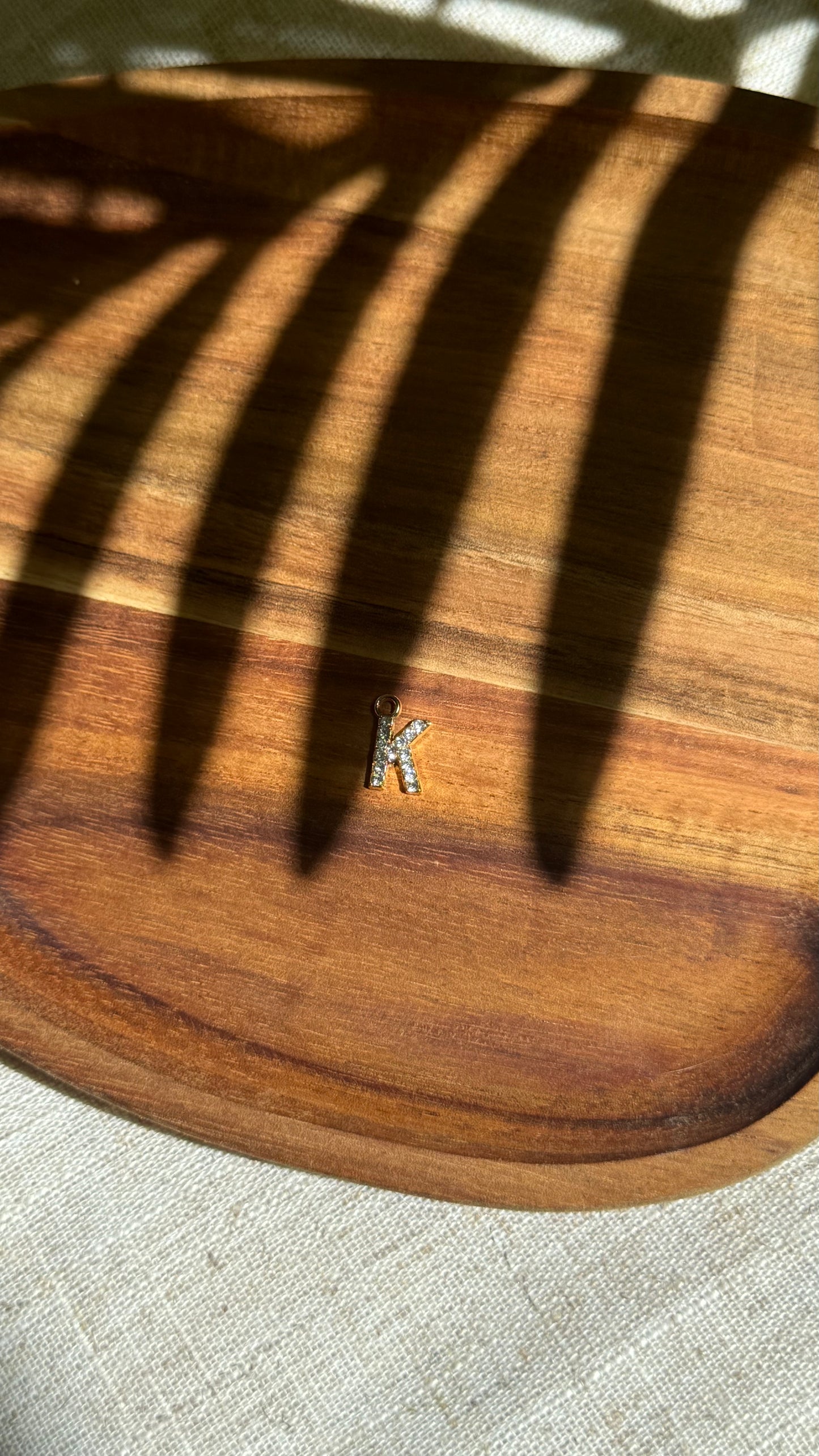 Charm lettre K brillante