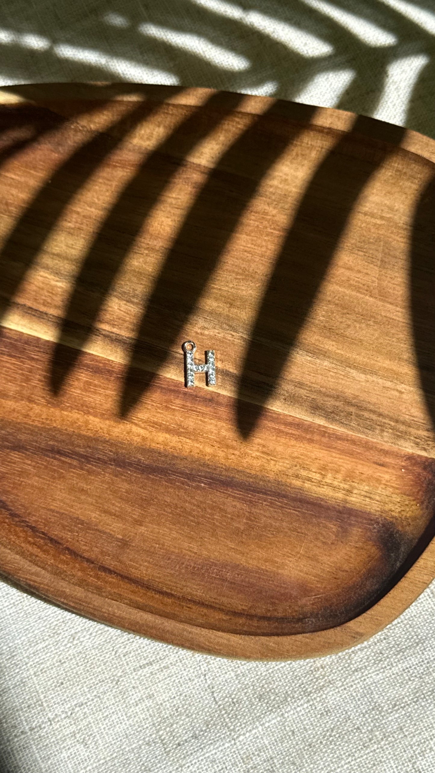 Charm lettre H argentée